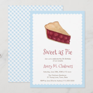 Sweet as Cherry Pie Country Geburtstagspartei Einladung