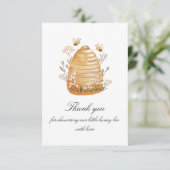 Sweet as Honey Bee Baby Shower Danke Karte (Stehend Vorderseite)