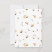 Sweet as Honey Bee Baby Shower Danke Karte (Rückseite)