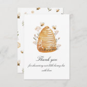 Sweet as Honey Bee Baby Shower Danke Karte (Vorne/Hinten)