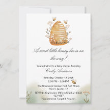 Sweet as Honey Bee Baby Shower Einladung