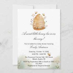 Sweet as Honey Bee Baby Shower Einladung