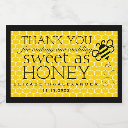 Sweet as Honey Custom Guest Fevor Label Lebensmitteletikett (Einzelnes Label)