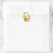 Sweet as Honey | Cute Cartoon Bee Runder Aufkleber (Tasche)