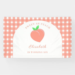 Sweet as Peach Birthday Banner