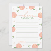 Sweet as Peach Birthday Time Kapselkarte Dankeskarte (Vorderseite)