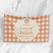 Sweet as Peach Fruit Pink Orange Geburtstagsparty