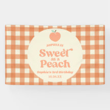 Sweet as Peach Fruit Pink Orange Geburtstagsparty