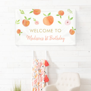 Sweet as Peach Geburtstag Banner