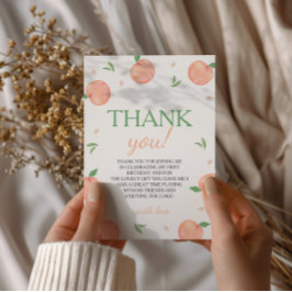 Sweet as Peach Geburtstag Dankeskarte