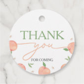 Sweet as Peach Geburtstag Geschenkanhänger (Rückseite)