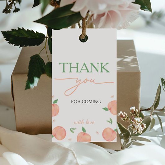 Sweet as Peach Geburtstag Geschenkanhänger