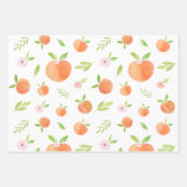 Sweet as Peach Geburtstag Geschenkpapier Set (Vorderseite)