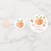 Sweet as Peach Geburtstag Konfetti (Vorderseiten)