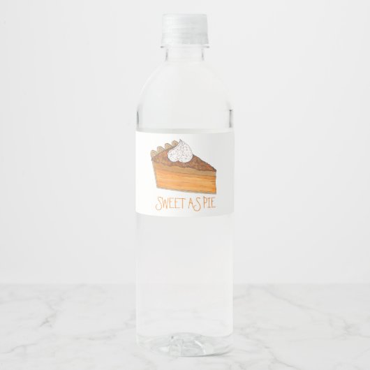 Sweet As Pie Sweet Potato Pie Holiday Dessert Wasserflaschenetikett (Vorderseite)
