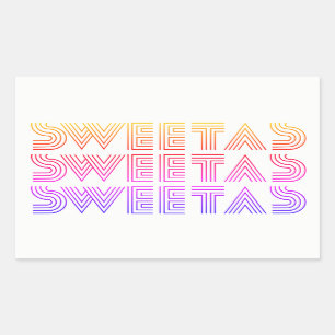"Sweet As"-Regenbogenaufkleber Rechteckiger Aufkleber