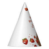 Sweet as Strawberry Girl Happy Birthday Party Partyhütchen (Links)