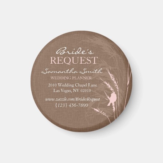 Sweet Autumn Bride Business Magnet 2 (Vorne)