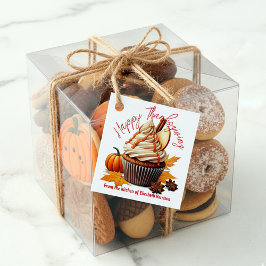 Sweet Autumn Cupcake ernten Happy Thanksgiving Geschenkanhänger