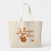 Sweet Autumn Vibes Trendy Erntedank Jumbo Stoffbeutel (Rückseite)