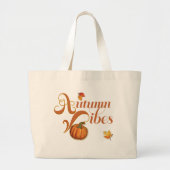 Sweet Autumn Vibes Trendy Erntedank Jumbo Stoffbeutel (Vorne)