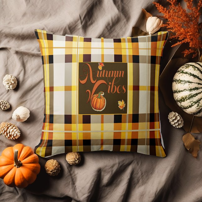 Sweet Autumn Vibes Trendy Erntedank Kissen (Stylish Autumn Vibes Throw Pillow)