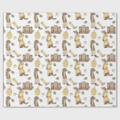 Sweet Autumn Weasels, Rain Boots, Pumpkin Geschenkpapier (Flach)