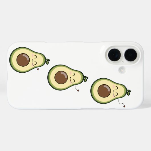Sweet Avocado Kiss Case-Mate iPhone Hülle (Rückseite (Horizontal))