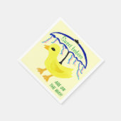 Sweet Babies Yellow Ducky Baby Dusche Regenschirm Serviette (Ecke)