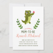 Sweet Baby Alligator Kinderdusche Einladung (Vorderseite)