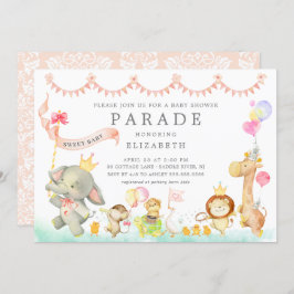 Sweet Baby Animals Parade Kinderdusche Einladung