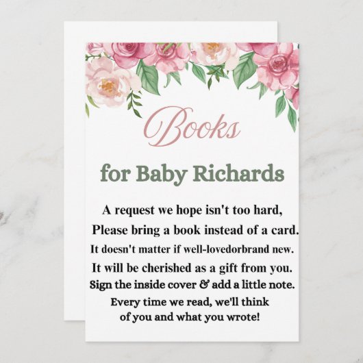 Sweet Baby Anreise Einladung (Vorne/Hinten)