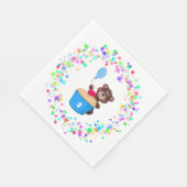 Sweet Baby Bear Cherry Cupcake Geburtstag Serviette (Ecke)