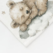 Sweet baby bears fast asleep on fluffy clouds fleecedecke (Ecke)