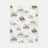 Sweet baby bears fast asleep on fluffy clouds fleecedecke (Vorderseite)