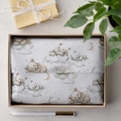 Sweet baby bears fast asleep on fluffy clouds seidenpapier (Geschenk)