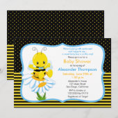 Sweet Baby Bee Boy Baby Shower Einladung (Vorne/Hinten)