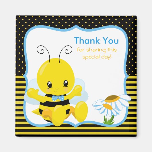 Sweet Baby Bee Boy Danke Magnet (Vorne)