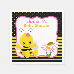 Sweet Baby Bee Girl Babyduschpapier Napkins Serviette