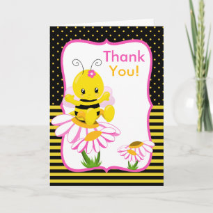 Sweet Baby Bee Girl Danke Karte