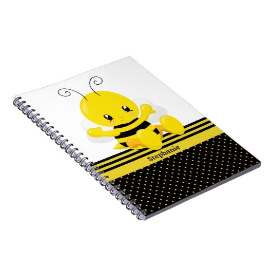 Sweet Baby Bee Individuelle Name Notizblock (Rechte Seite)
