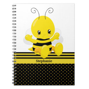 Sweet Baby Bee Individuelle Name Notizblock