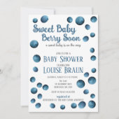 Sweet Baby Berry Soon Baby Shower Einladung (Vorderseite)