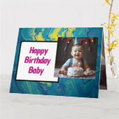 Sweet Baby Birthday Card - Sofortiger Download Karte (Gelbe Blume)