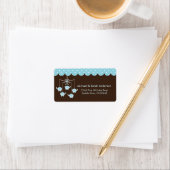 Sweet Baby Blue Elephant Mobile Address Label Adressaufkleber (Insitu)
