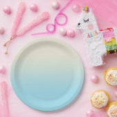 Sweet Baby Blue & Ivory Gradient Ombre Pappteller (Party)