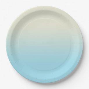 Sweet Baby Blue & Ivory Gradient Ombre Pappteller