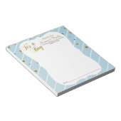 Sweet Baby Blue und Gold Confetti - Beratung Notizblock (angewinkelt)
