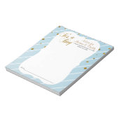 Sweet Baby Blue und Gold Confetti - Beratung Notizblock (Rotiert)