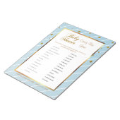 Sweet Baby Blue und Gold Confetti - Candy Bar Notizblock (angewinkelt)